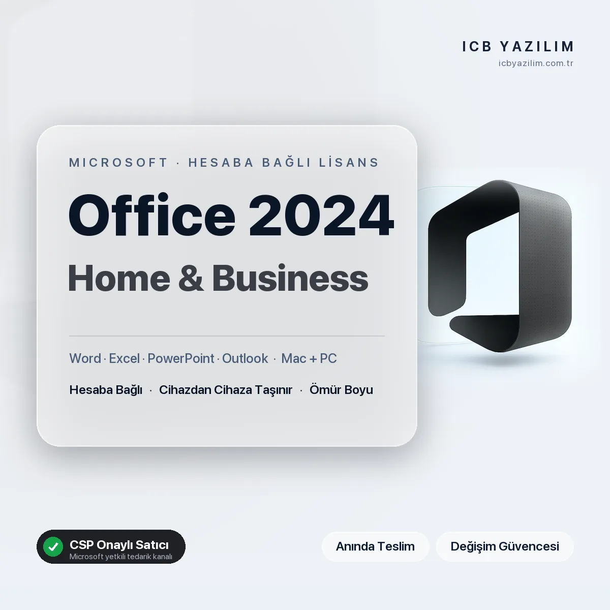 Office Home & Business 2024 Mac + PC — orijinal Microsoft lisansı