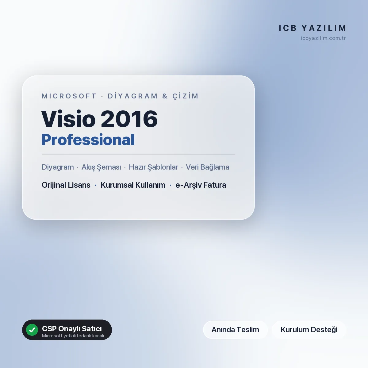 Microsoft Visio 2016 Professional — orijinal Microsoft lisansı
