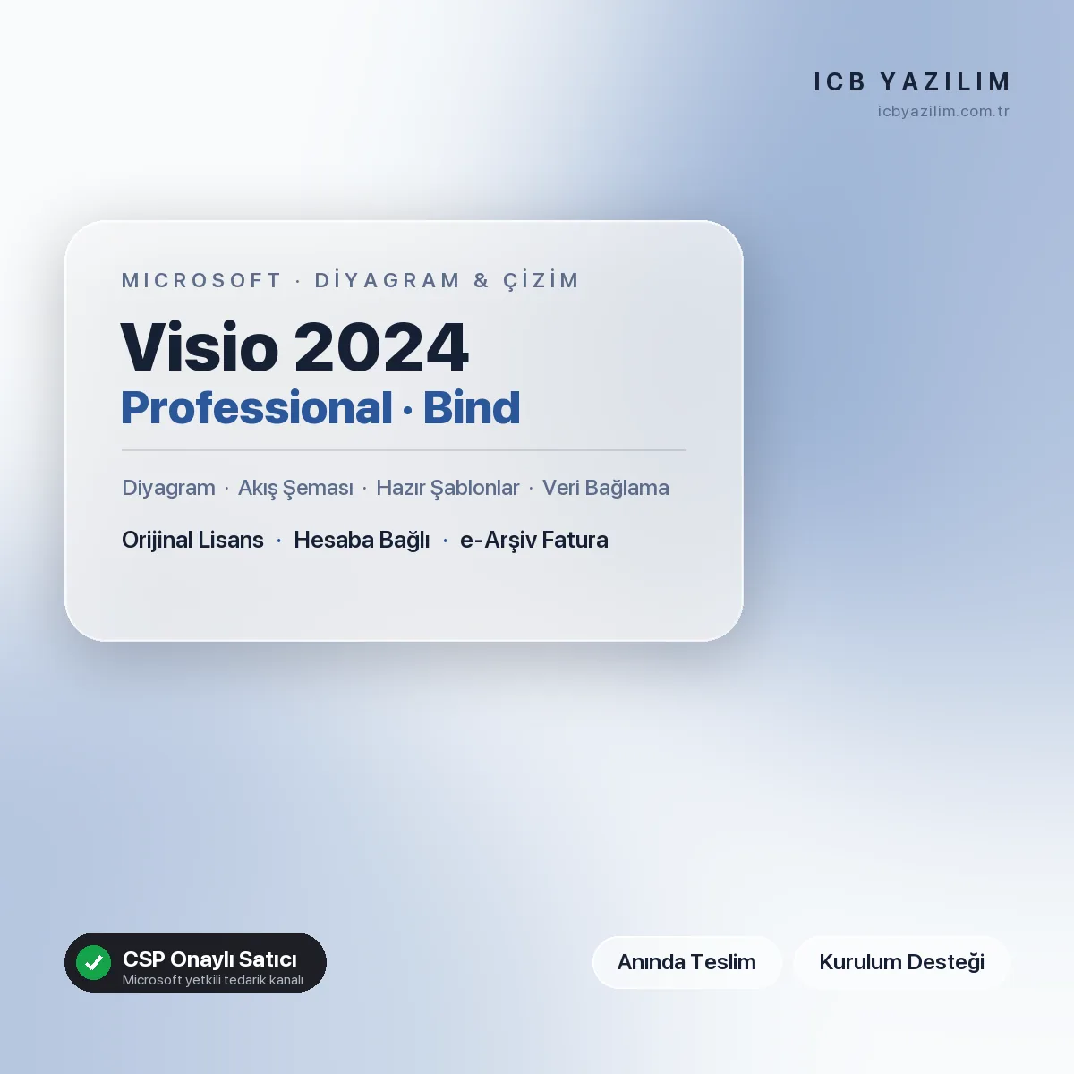 Microsoft Visio 2024 Professional · Bind — orijinal Microsoft lisansı
