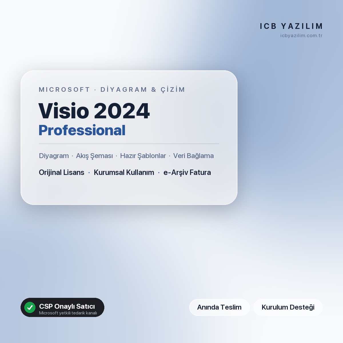 Microsoft Visio 2024 Professional — orijinal Microsoft lisansı